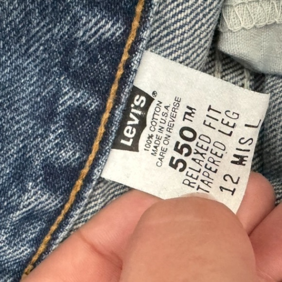 Vintage Levis 550 Tapered Leg Jeans Size 12 Deadstock 2001 Y2K NWT Medium Wash - Picture 11 of 15
